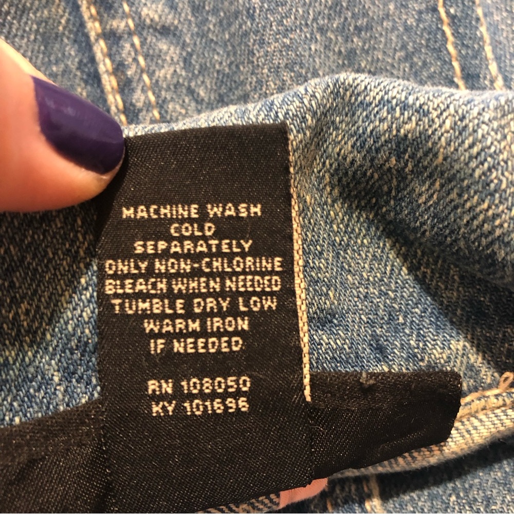 Venezia Blue Denim jacket with pink trim, buttons & pockets 100%Cotton Size14/16 - Picture 11 of 16